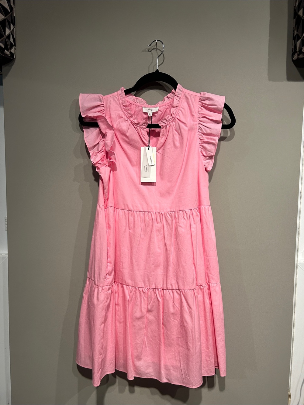 Louis Vuitton Pink Ruffle-Tiered Cotton Dress